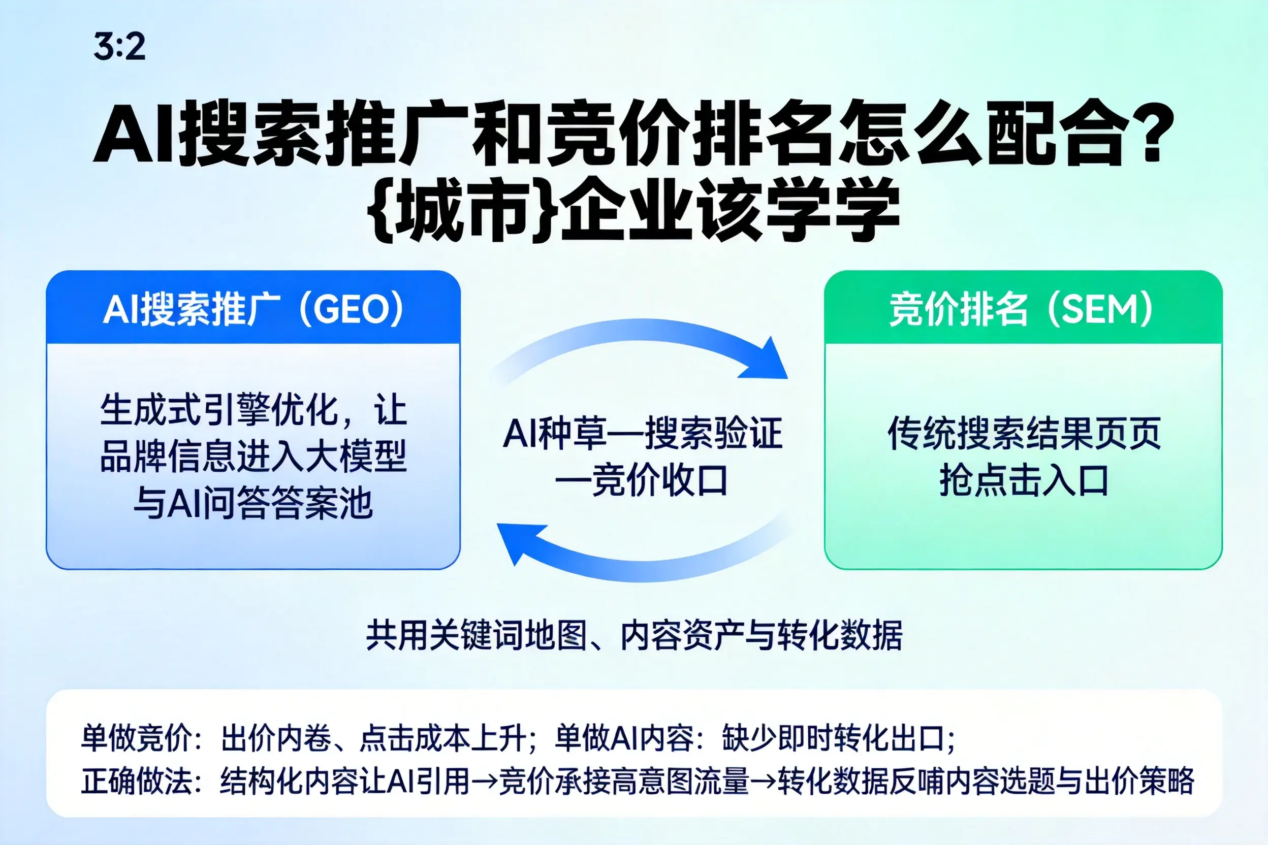 AI搜索推广和竞价排名怎么配合？景德镇企业该学学